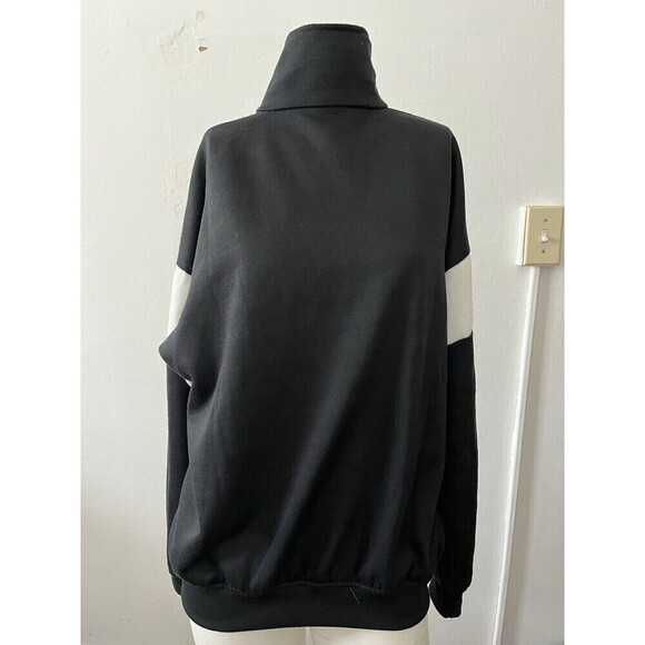 Vintage USA Olympics Yellow Black White Stripe Zig Zag Pattern Jacket Size Med - Picture 7 of 11